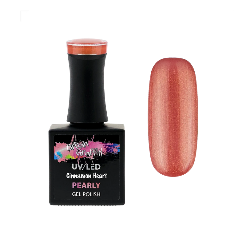 Cinnamon Heart - UGGP-A0904 Urban Graffiti Rot-Orange Perlmutt Gel-Lack 15ml